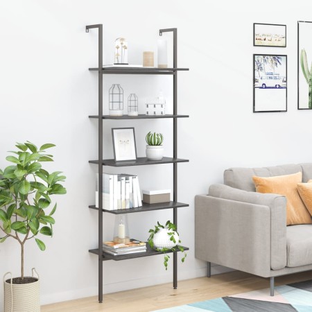 Estantería inclinada de 5 baldas negro 64x35x185 cm de , Librerías y estanterías - Ref: Foro24-336387, Precio: 132,74 €, Desc...