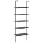 Estantería inclinada de 5 baldas negro 64x35x185 cm de , Librerías y estanterías - Ref: Foro24-336387, Precio: 132,74 €, Desc...