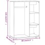 Armario madera contrachapada color roble marrón 80x40x110 cm de , Armarios roperos - Ref: Foro24-815980, Precio: 72,64 €, Des...