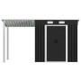 Cobertizo jardín con tejado extendido acero gris 346x121x181 cm by , Sheds - Ref: Foro24-144034, Price: 473,38 €, Discount: %
