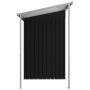 Cobertizo jardín con tejado extendido acero gris 346x121x181 cm by , Sheds - Ref: Foro24-144034, Price: 473,38 €, Discount: %