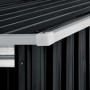 Cobertizo jardín con tejado extendido acero gris 346x121x181 cm by , Sheds - Ref: Foro24-144034, Price: 473,38 €, Discount: %