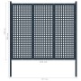 Valla de jardín de acero gris antracita 177x200 cm by , fence panels - Ref: Foro24-146406, Price: 264,58 €, Discount: %