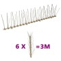 Sets de 5 hileras de pinchos contra pájaros y palomas 6 uds 10m de , Repelentes para animales - Ref: Foro24-149128, Precio: 2...