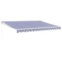 Toldo retráctil aluminio y tela azul y blanco 4x3 m by , Awnings - Ref: Foro24-3154423, Price: 261,07 €, Discount: %
