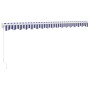 Toldo retráctil aluminio y tela azul y blanco 4x3 m by , Awnings - Ref: Foro24-3154423, Price: 261,07 €, Discount: %