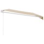 Toldo retráctil aluminio y tela amarillo y blanco 5x3 m by , Awnings - Ref: Foro24-3154435, Price: 332,12 €, Discount: %