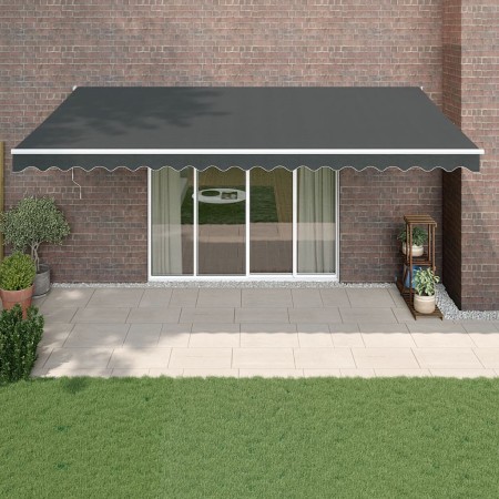 Toldo retráctil aluminio y tela gris antracita 5x3 m von , Markisen - Ref: Foro24-3154440, Preis: 354,24 €, Rabatt: %