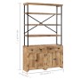 Aparador con estantes de madera de mango maciza 120x35x200 cm by , Sideboards - Ref: Foro24-244945, Price: 642,73 €, Discount: %