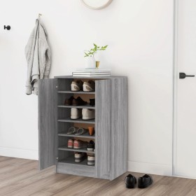 Zapatero de madera contrachapada gris Sonoma 60x35x92 cm von , Schuhregale und Schuhorganisatoren - Ref: Foro24-816012, Preis...