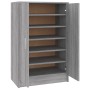 Zapatero de madera contrachapada gris Sonoma 60x35x92 cm de , Zapateros y organizadores de calzado - Ref: Foro24-816012, Prec...