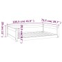 Cama para perros madera maciza de pino blanco 105,5x75,5x28 cm von , Betten für Hunde - Ref: Foro24-821463, Preis: 95,51 €, R...