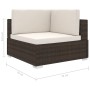 Asiento seccional de esquina con cojines 1 uds ratán PE marrón von , Modulare Sofas für den Außenbereich - Ref: Foro24-46797,...