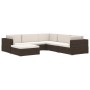 Asiento seccional de esquina con cojines 1 uds ratán PE marrón von , Modulare Sofas für den Außenbereich - Ref: Foro24-46797,...