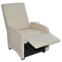 Sillón plegable de cuero sintético color crema by , Armchairs - Ref: Foro24-241680, Price: 260,13 €, Discount: %