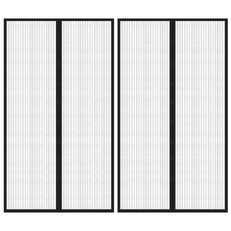 Mosquiteras para puerta bloque magnético 2 uds negro 200x80 cm von , Moskitonetze für Fenster - Ref: Foro24-314685, Preis: 15...