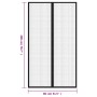 Mosquiteras para puerta bloque magnético 2 uds negro 200x80 cm von , Moskitonetze für Fenster - Ref: Foro24-314685, Preis: 15...