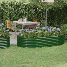 Jardinera arriate acero recubrimiento polvo verde 175x100x36 cm by , Pots and planters - Ref: Foro24-318988, Price: 40,41 €, ...