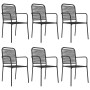 Juego de comedor jardín 7 pzas acero y cuerda de algodón negro by , Garden sets - Ref: Foro24-3156537, Price: 438,33 €, Disco...
