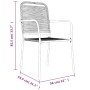 Juego de comedor jardín 7 pzas acero y cuerda de algodón negro by , Garden sets - Ref: Foro24-3156537, Price: 438,33 €, Disco...