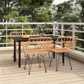 Juego de comedor de jardín 5 piezas ratán sintético von , Gartensets - Ref: Foro24-3157862, Preis: 401,76 €, Rabatt: %