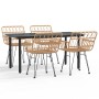 Juego de comedor de jardín 5 piezas ratán sintético by , Garden sets - Ref: Foro24-3157862, Price: 394,48 €, Discount: %
