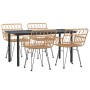 Juego de comedor de jardín 5 piezas ratán sintético by , Garden sets - Ref: Foro24-3157862, Price: 394,48 €, Discount: %