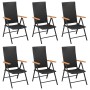 Juego comedor de jardín 7 piezas ratán sintético negro y marrón by , Garden sets - Ref: Foro24-3156521, Price: 533,55 €, Disc...