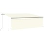 Toldo manual retráctil con persiana y LEDs 4,5x3 m color crema by , Awnings - Ref: Foro24-3069442, Price: 487,61 €, Discount: %