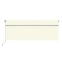 Toldo manual retráctil con persiana y LEDs 4,5x3 m color crema by , Awnings - Ref: Foro24-3069442, Price: 487,61 €, Discount: %