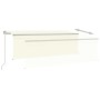 Toldo manual retráctil con persiana y LEDs 4,5x3 m color crema by , Awnings - Ref: Foro24-3069442, Price: 487,61 €, Discount: %