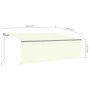 Toldo manual retráctil con persiana y LEDs 4,5x3 m color crema by , Awnings - Ref: Foro24-3069442, Price: 487,61 €, Discount: %