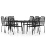 Juego de comedor de jardín 9 piezas negro de , Conjuntos de jardín - Ref: Foro24-3099148, Precio: 591,28 €, Descuento: %