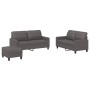 Juego de sofás con cojines 3 piezas cuero sintético gris de , Sofás - Ref: Foro24-3201365, Precio: 419,53 €, Descuento: %
