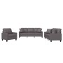 Juego de sofás con cojines 3 piezas cuero sintético gris by , Sofas - Ref: Foro24-3201350, Price: 628,15 €, Discount: %