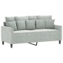 Juego de sofás con cojines 3 piezas terciopelo gris claro by , Sofas - Ref: Foro24-3201710, Price: 474,07 €, Discount: %