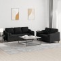 Juego de sofás con cojines 2 piezas tela negro by , Sofas - Ref: Foro24-3201854, Price: 482,25 €, Discount: %