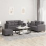 Juego de sofás con cojines 3 piezas cuero sintético gris by , Sofas - Ref: Foro24-3202379, Price: 552,41 €, Discount: %