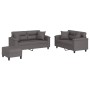 Juego de sofás con cojines 3 piezas cuero sintético gris by , Sofas - Ref: Foro24-3202379, Price: 552,41 €, Discount: %