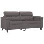 Juego de sofás con cojines 3 piezas cuero sintético gris by , Sofas - Ref: Foro24-3202379, Price: 552,41 €, Discount: %