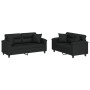 Juego de sofás con cojines 2 piezas cuero sintético negro by , Sofas - Ref: Foro24-3202372, Price: 456,50 €, Discount: %