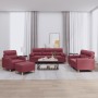 Juego de sofás con cojines 4 piezas tela rojo tinto von , Sofas - Ref: Foro24-3201566, Preis: 681,76 €, Rabatt: %