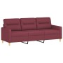Juego de sofás con cojines 4 piezas tela rojo tinto von , Sofas - Ref: Foro24-3201566, Preis: 681,76 €, Rabatt: %