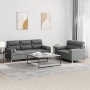 Juego de sofás con cojines 2 piezas tela gris oscuro by , Sofas - Ref: Foro24-3201617, Price: 498,52 €, Discount: %
