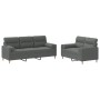 Juego de sofás con cojines 2 piezas tela gris oscuro by , Sofas - Ref: Foro24-3201617, Price: 498,52 €, Discount: %