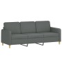 Juego de sofás con cojines 3 piezas tela gris oscuro by , Sofas - Ref: Foro24-3202127, Price: 554,29 €, Discount: %