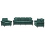 Juego de sofás con cojines 3 piezas terciopelo verde oscuro by , Sofas - Ref: Foro24-3202192, Price: 825,34 €, Discount: %