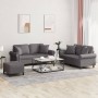Juego de sofás con cojines 3 piezas cuero sintético gris by , Sofas - Ref: Foro24-3202167, Price: 538,10 €, Discount: %