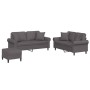 Juego de sofás con cojines 3 piezas cuero sintético gris by , Sofas - Ref: Foro24-3202167, Price: 538,10 €, Discount: %