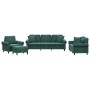 Juego de sofás con cojines 4 piezas terciopelo verde oscuro von , Sofas - Ref: Foro24-3202202, Preis: 868,55 €, Rabatt: %